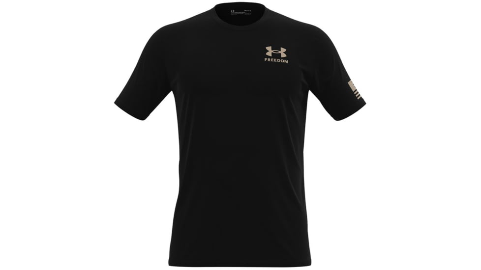 Under Armour New Freedom Flag Camo T-Shirt - Mens, Black / Desert Sand, 2XL, 13708160012X