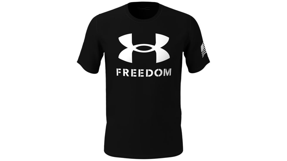 Under Armour Freedom Logo T-Shirt - Men's, Black, Extra Large, 1370811001XL
