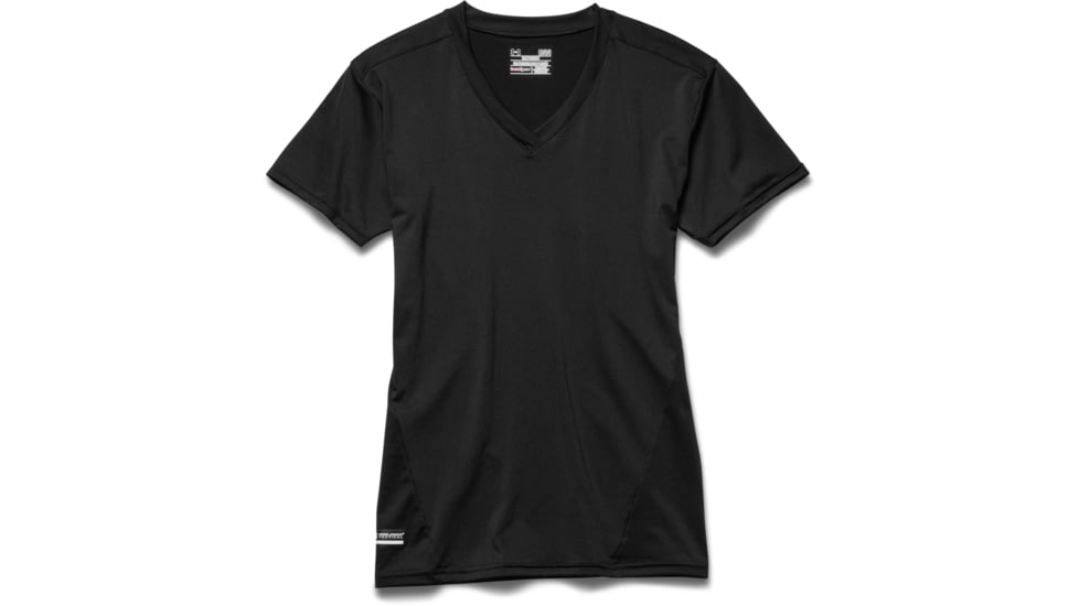 Under Armour Tactical HeatGear Compression V-Neck T-Shirt - Mens, Black, 2X-Large, 12160100012X