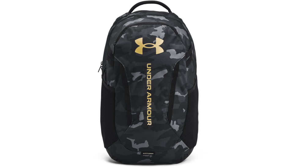 Under Armour Ua Hustle 6.0 Backpack, Black/black/metallic Gold - 1384672001OSFM