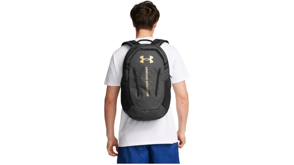 Under Armour Ua Hustle 6.0 Backpack, Black Full Heather/black - 1384672005OSFM