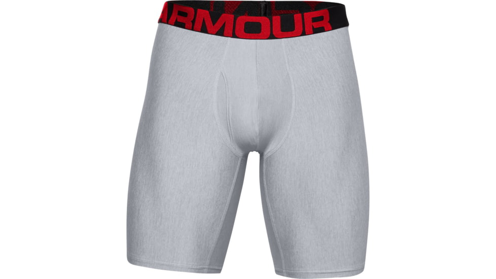 Under Armour UA Tech 9in Boxer 2 Pack - Mens, Mod Gray Light Heather, Small, 1363622011SM