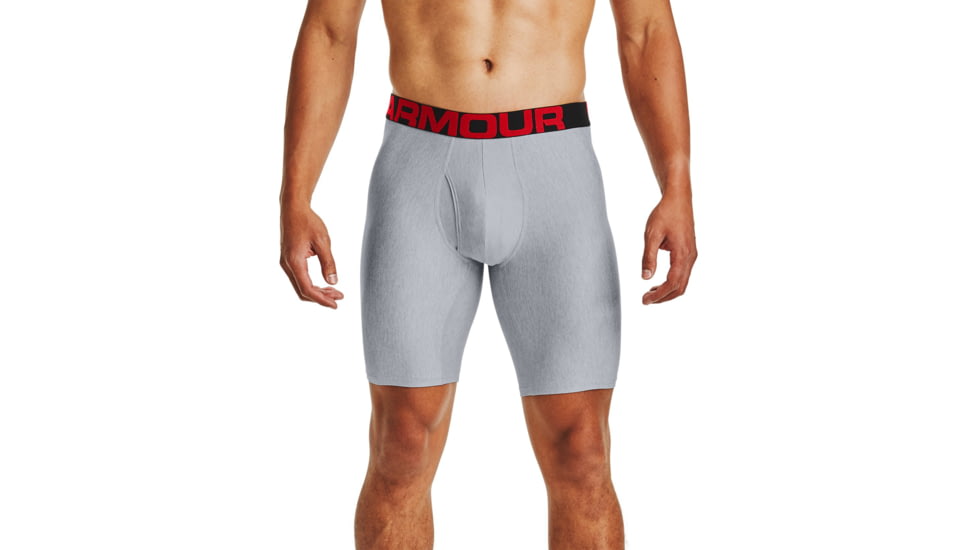 Under Armour UA Tech 9in Boxer 2 Pack - Mens, Mod Gray Light Heather, Small, 1363622011SM