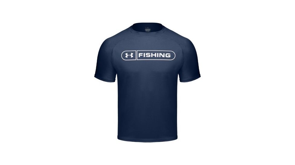 UnderArmour Men's HeatGear Fishing Graphic T - Monsoon Color 1004007-418