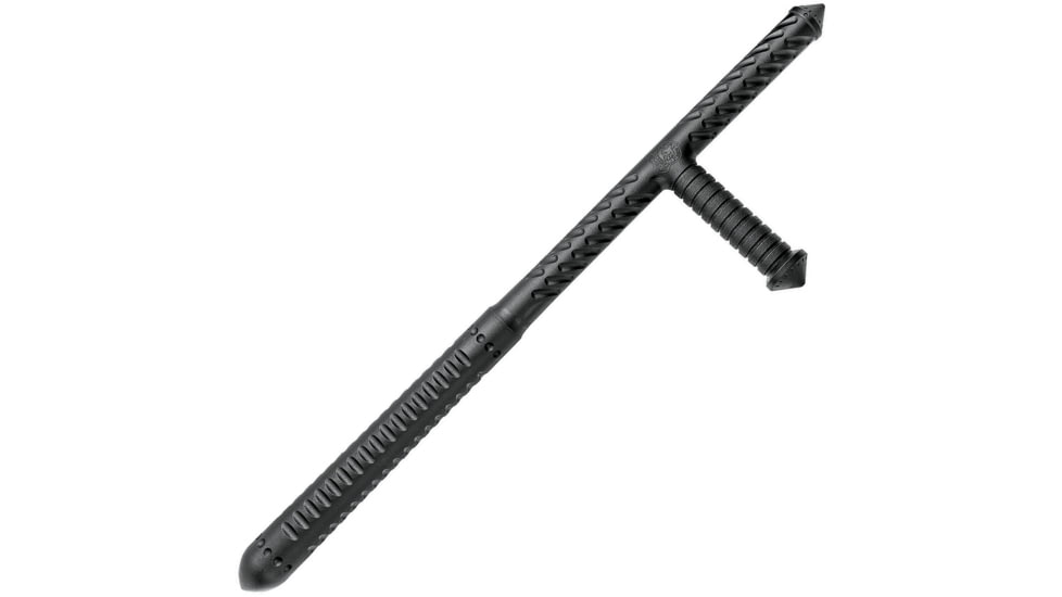 United Cutlery 3315 Night Watchman Tonfa Baton, 24in Overall, Glass Breaker, Polypropylene Construction, Black, Black, UC3315
