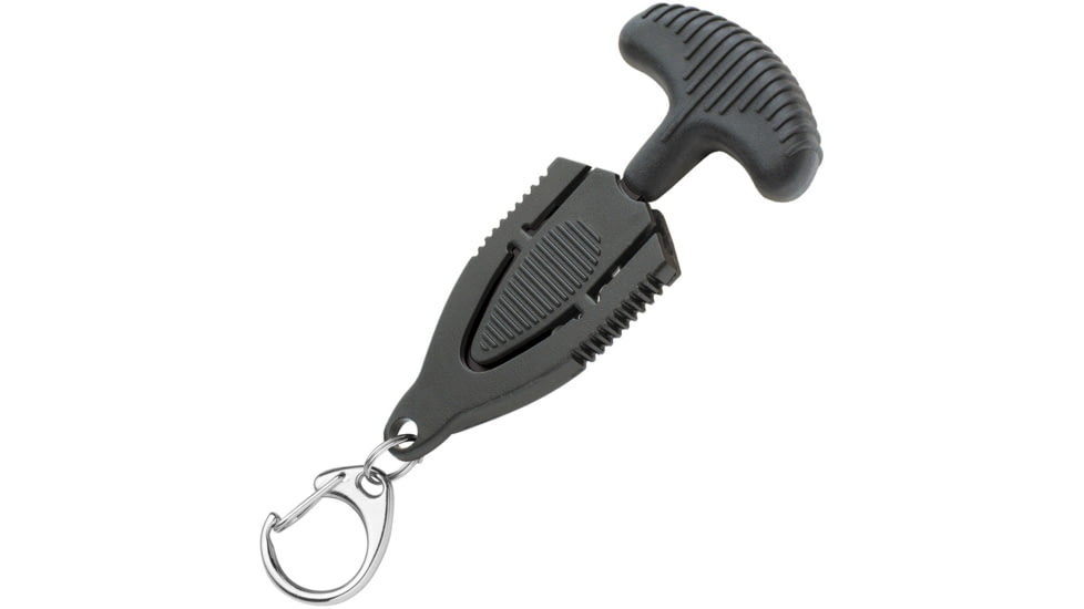 United Cutlery Combat Commander Mini Push Pal Knife, 2.75in Black Partially Serrated SS Blade, Black Tpr Handle, Black Polypropylene Sheath, UC3171B