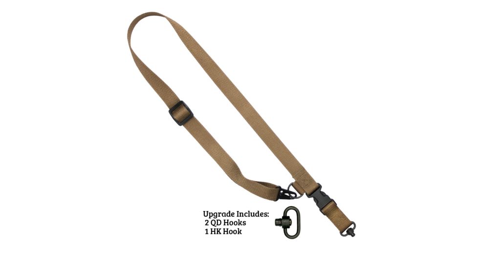 United States Tactical C1 2-to-1 Point 1.25in Tactical Sling, QD, Coyote, One Size, UST-SLC00102QD