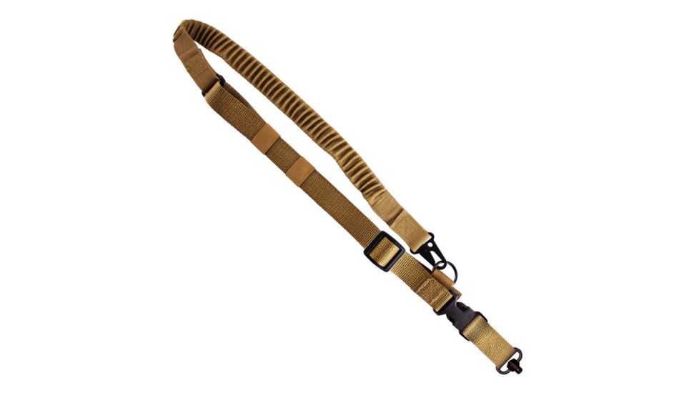 United States Tactical C3 - 2-to-1 Point Shock Webbing Sling, 1.25in, QD Swivel, Coyote, UST-SLC00302QD