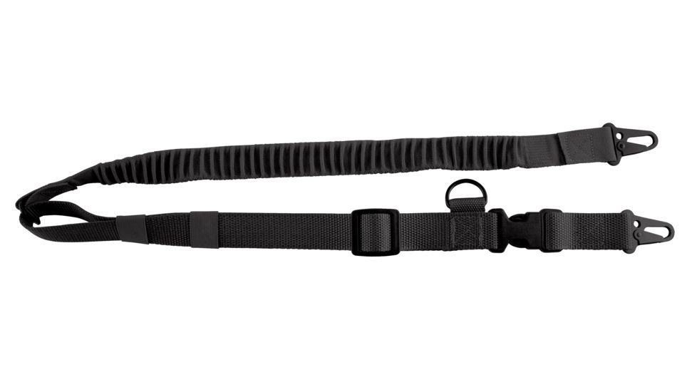 United States Tactical C3 - 2-to-1 Point Shock Webbing Sling, 1.25in, HK Hook, Black, UST-SLC00301QH