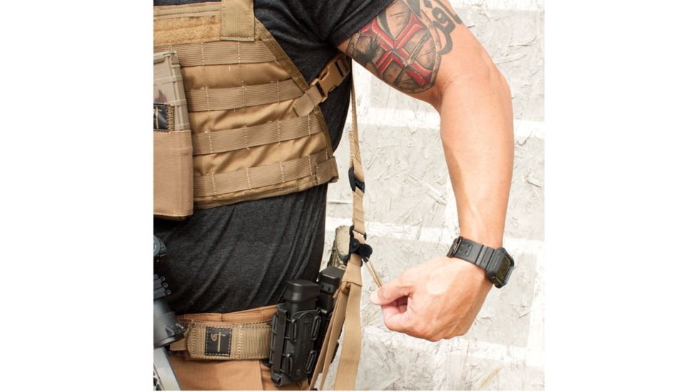 United States Tactical D2 - 2-Point Open Ended Rapid Fit Sling, 1.25in, Coyote, UST-SLD00202OE