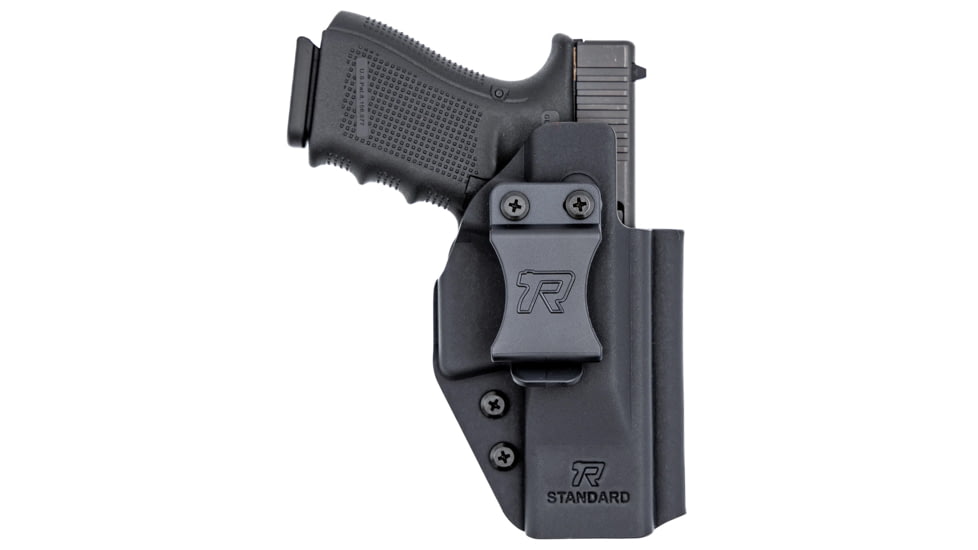 Universal Kydex, IWB Black Kydex, Belt Clip Fits Compact Sized Handguns, OWB Belt Holster, Right Hand