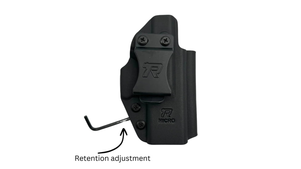 Universal Kydex, IWB Black Kydex, Belt Clip Fits Compact Sized Handguns, OWB Belt Kydex Holster, Right Hand