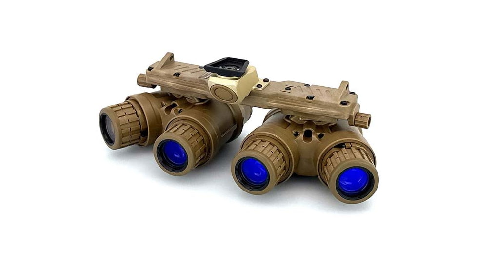 US Night Vision ARGUS Panoramic Night Vision Goggle - Gen III White Phosphor, FDE, 8x6x5in, APNVG-E-WP
