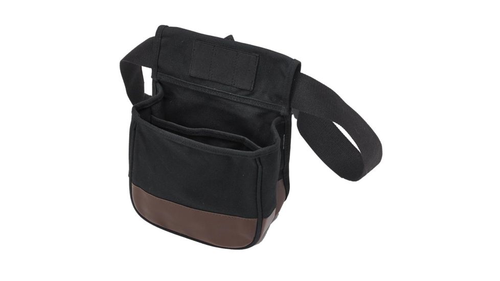 US Peacekeeper Divided Shell Pouch Heavy Duty Canvas, Black/Tan, 8in x 4in x 7.5in, NSN NO P23010