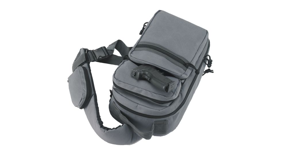 US Peacekeeper EDC Sling Pack - Grey  8.5in x 17in x 5.5in, Gray, 8.5&quot; x 17&quot; x 5.5&quot;, NSN NO, P51320