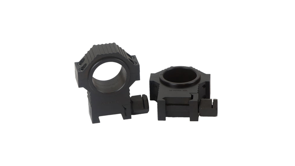 Kensight USTS Double Width Steel Scope Rings, 1.270in High Profile, Smooth, Black, 660-642
