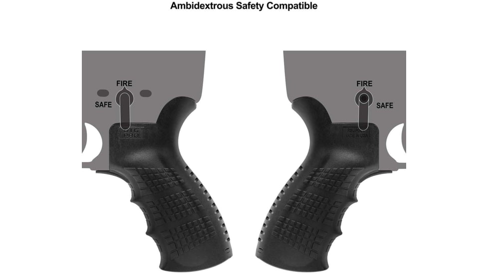 UTG Pro AR15 Ambidextrous Pistol Grip, Black, RBUPG01B