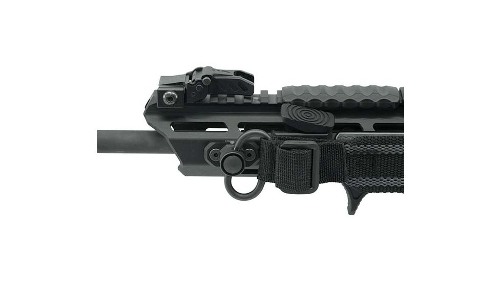 UTG Pro Heavy Duty QD Sling Swivel, 1.4in Loop, Steel, Black, TL-QDSW38