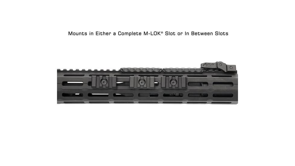 UTG Pro M-LOK 3-Slot Picatinny Rail Section, Black, MTURS10S