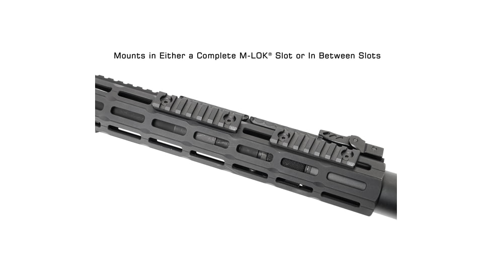 UTG Pro M-LOK 7-Slot Picatinny Rail Section, Black, MTURS10M