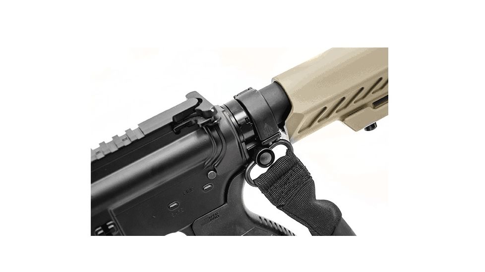 UTG Pro Next Gen. Single Point Bungee Gun Sling, QD Swivel, Black PVC-GB507B