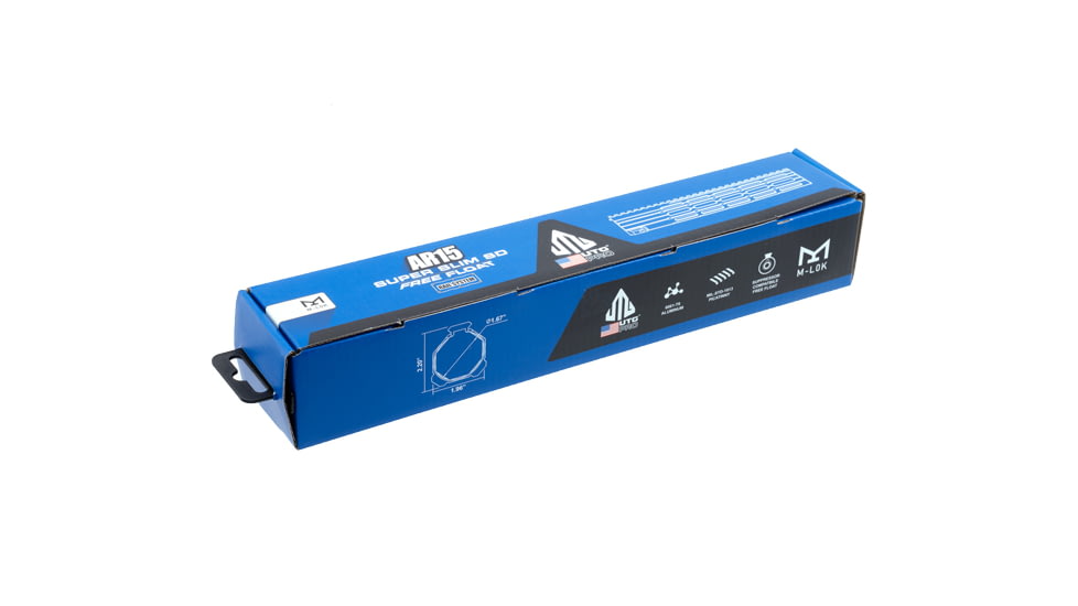UTG Pro UTG Pro Super Slim SD M-LOK Free Float handguard, 10 in, Black, MTU045XLM