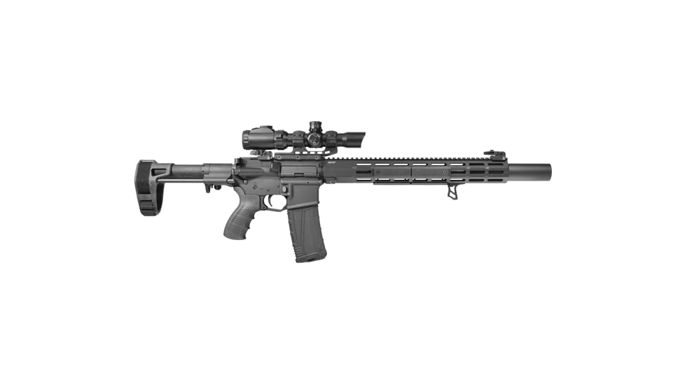 UTG Pro UTG Pro Super Slim SD M-LOK Free Float handguard, 16 in, Black, MTU047XLM