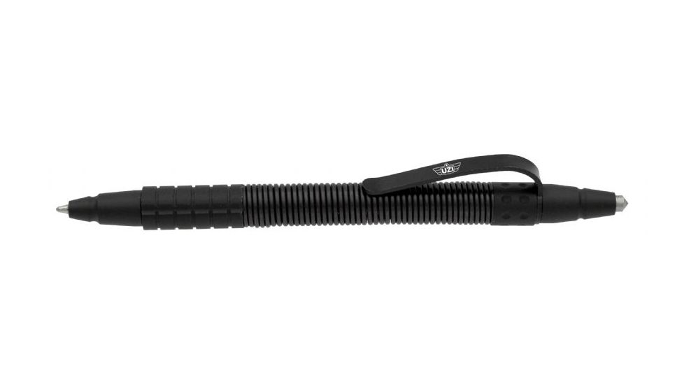 UZI Tactical Glassbreaker Pen w/ clip, Black UZI-TACPEN14-BK