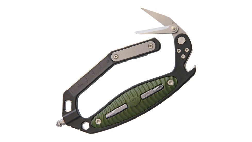 V NIVES CRAB Multi Tool, 6.5in Overall, Black Aluminum Handles, Black Kydex Sheath, VMT18FRNPBGR