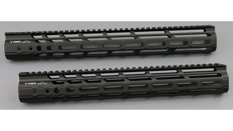 V Seven Hyper-Light Handguard, AR-15, M-LOK, 18 inch, Magnesium, Black, HYPLIGHT 18ML