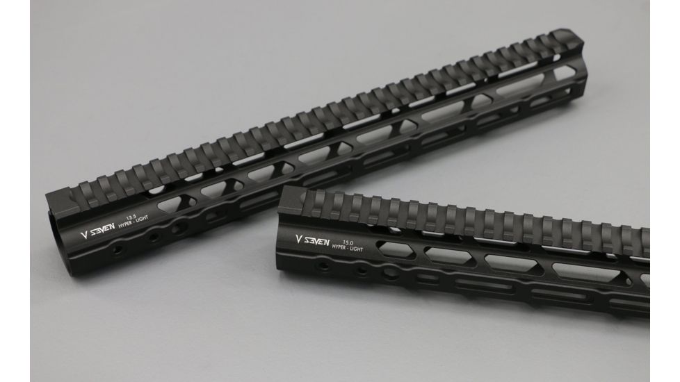 V Seven Hyper-Light Handguard, AR-15, M-LOK, 18 inch, Magnesium, Black, HYPLIGHT 18ML