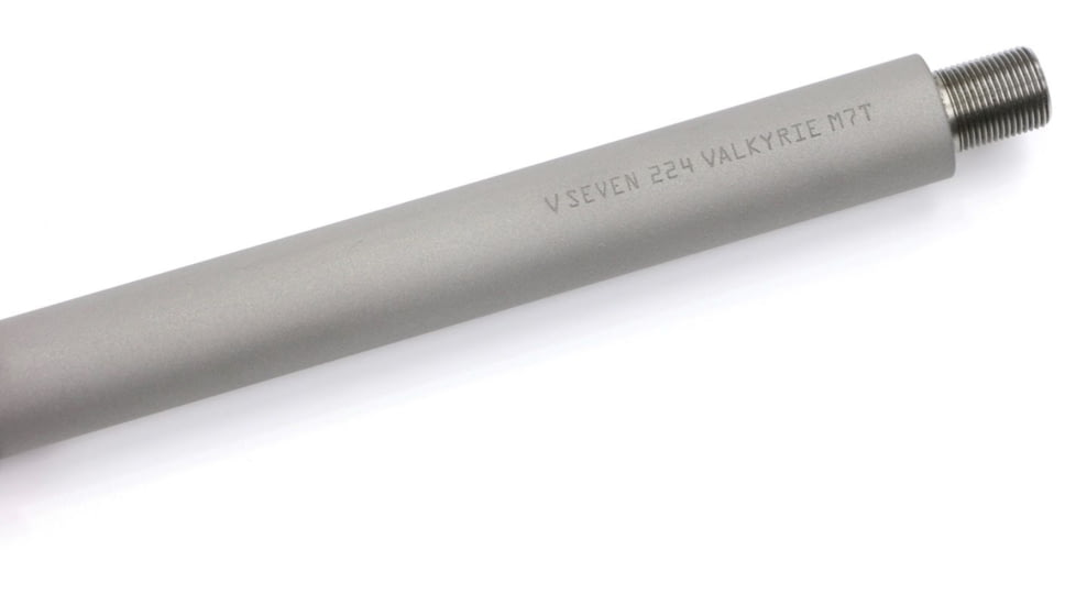 V Seven Valkyrie Stainless Match Barrel, .224, 1-7 twist, 1/2X28 Thread, 20in, Stainless Steel, 224M7T-20