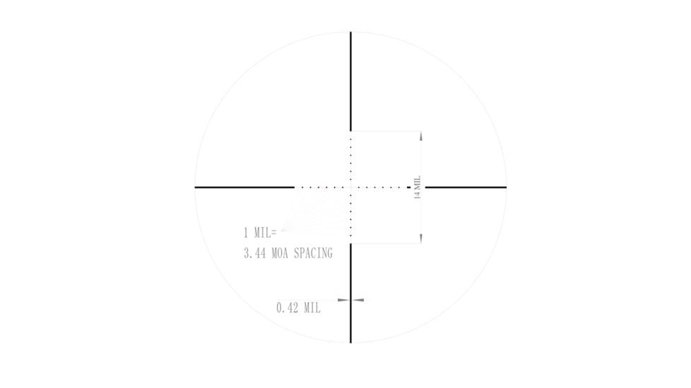 Valiant Optics Zephyr Rifle Scope, 10x44mm, 30mm Tube, SF SIR Mil-Dot Red/Green Illuminated Reticle, Black, VL2104
