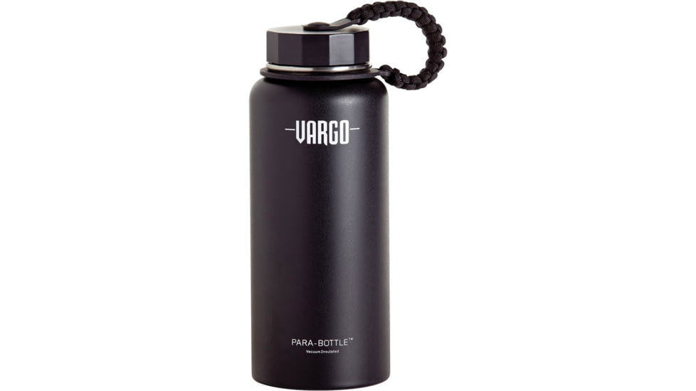 Vargo Para-Bottle Vacuum, 3.6in X 3.6in X 9in, Food Grade SS, 15Oz, 32 Oz Capacity, Black, T-461