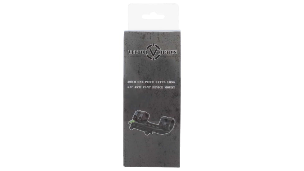 Vector Optics 30mm One Piece Weaver Level Mount Ring Extra Long w/ Bubble Level, Black, SCACD-09