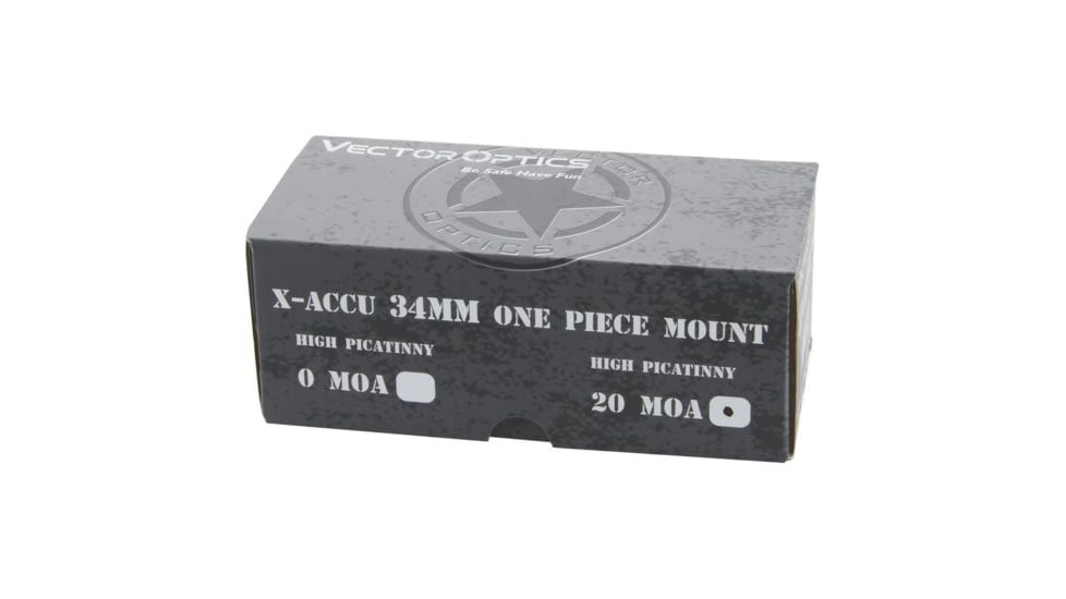Vector Optics 34mm X-Accu One Piece 20MOA HI Picatinny Mount, Black, SCTM-58
