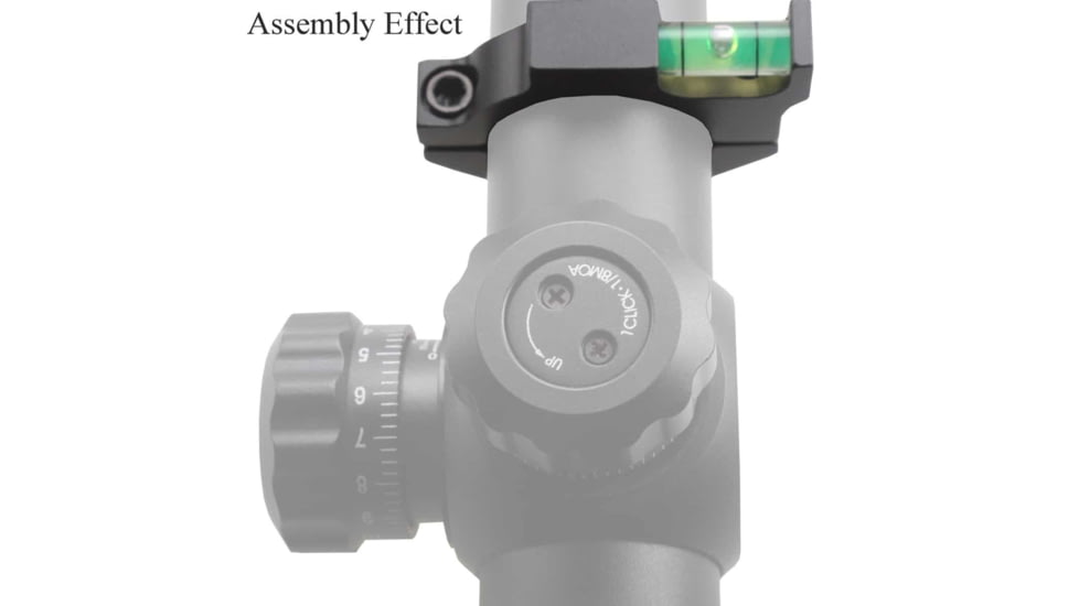 Vector Optics ACD Mount Ring, 25.4mm Tube, 6063-T6, Matte, w/ Offset Level Bubble, Black, SCACD-04