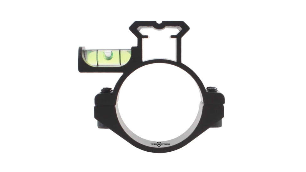 Vector Optics ACD Mount Ring, 30mm/ 1in Tube, 6063-T6, Matte, w/ Side Level Bubble &amp; Built-In Picatinny Rail, 4 Slots, Black, SCACD-07