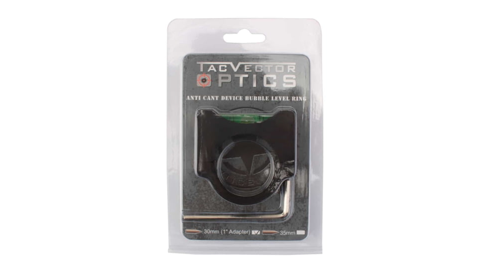 Vector Optics ACD Mount Ring, 30mm/ 25.4mm Tube, 6063-T6, Matte, w/ Top Level Bubble, Black, SCACD-01