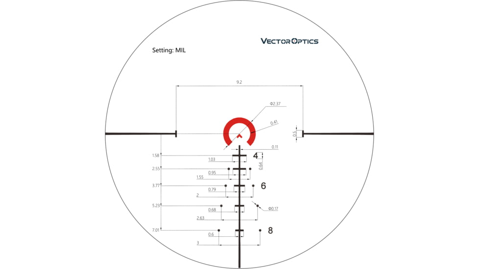 Vector Optics Continental 1-6x28mm Rifle Scope, 34mm, FFP, VCT-BNW, Nitrogen Purged, Black, SCFF-31