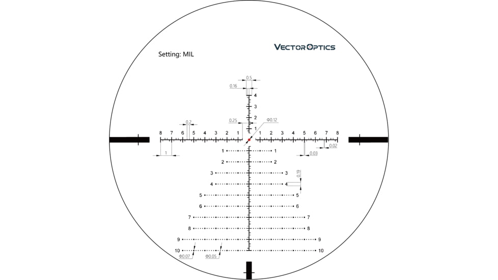 Vector Optics Continental 5-30x56mm Rifle Scope, 34mm, FFP, VCT-34FFP, Nitrogen Purged, Black, SCFF- 30