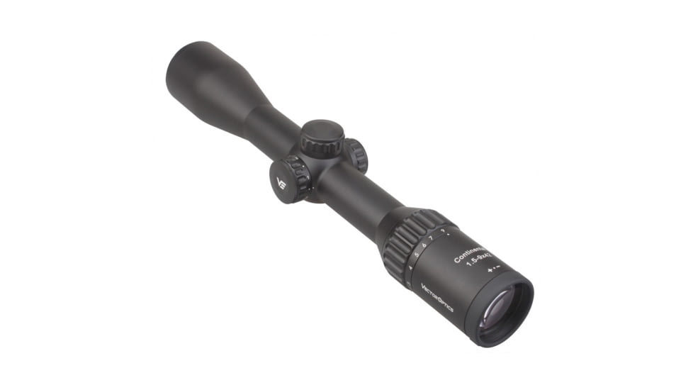 Vector Optics Continental Rifle Scope, 1.5-9x42mm, 30mm Monotube, German 4 Reticle, Black, SCOM-23