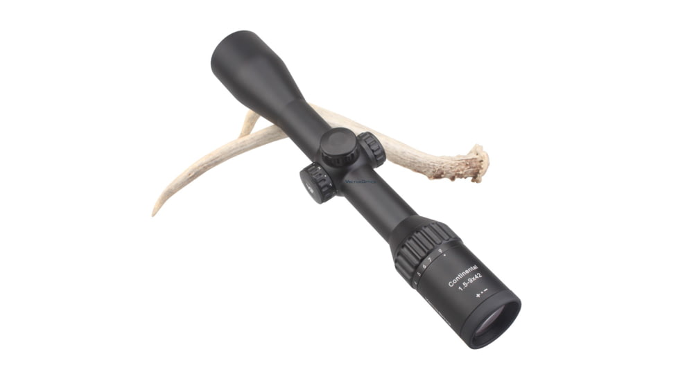 Vector Optics Continental Rifle Scope, 1.5-9x42mm, 30mm Monotube, German 4 Reticle, Black, SCOM-23