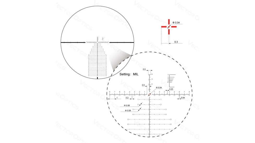 Vector Optics Continental x6 4-24x56mm Riflescope, 34mm Tube, First Focal Plane, Chorme, SCFF-39