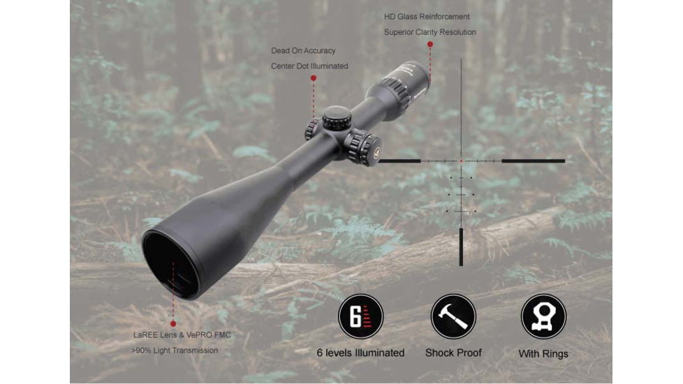 Vector Optics Continental x6 5-30x56 Hunting Riflescope, 30mm Tube, Second Focal Plane, 0192687279050