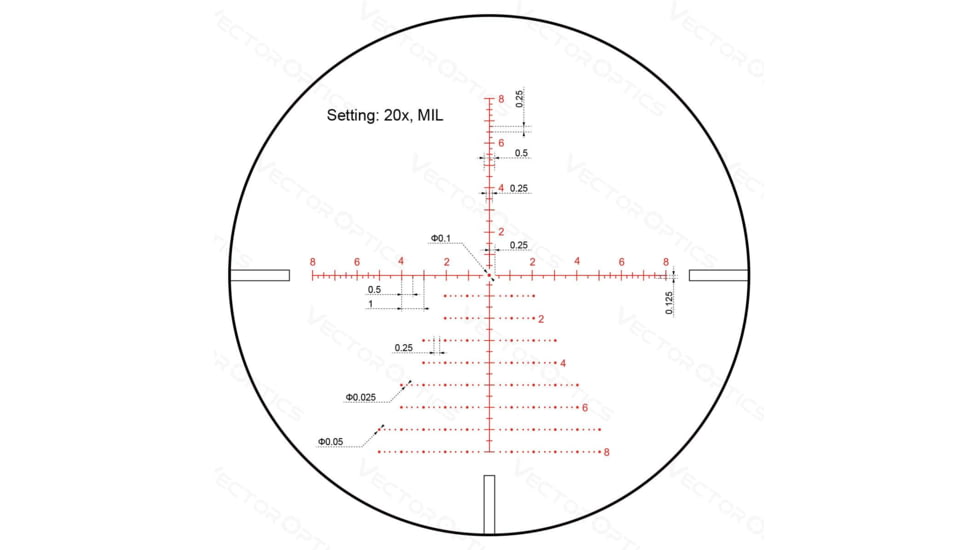 Vector Optics Continental x6 5-30x56 Zero Stop Tactical Riflescope, 30mm Tube, Second Focal Plane, 0192687270415