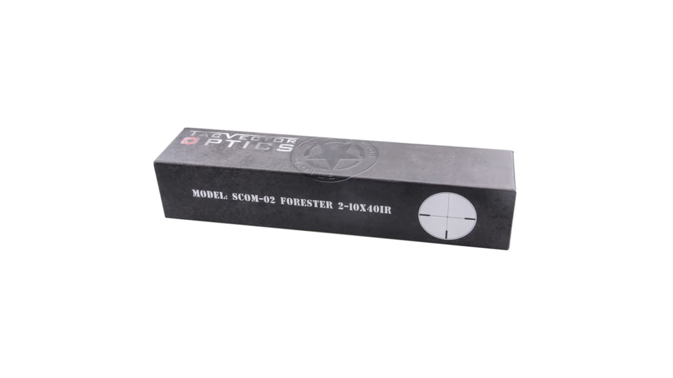 Vector Optics Forester Rifle Scope, 2-10x40mm, 30mm Tube, Etched Glass VFD-2 Reticle, Black, SCOM-02
