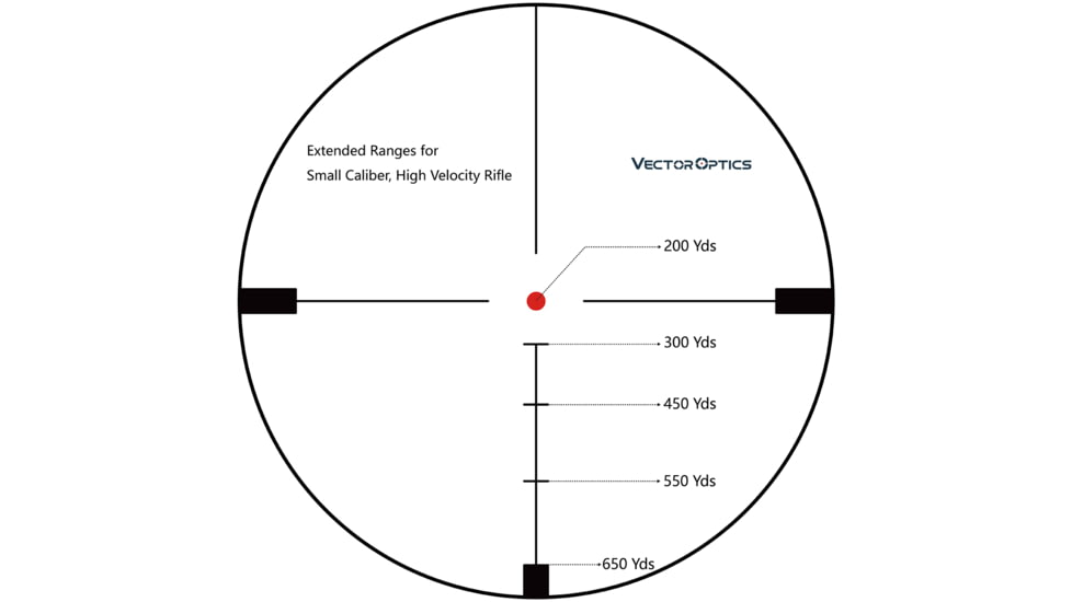 Vector Optics Hugo 4-16x44mm GT , 1 inch Tube, Second Focal Plane, Etched Glass BDC Reticle Rifle Scope, Black, SCOL-30