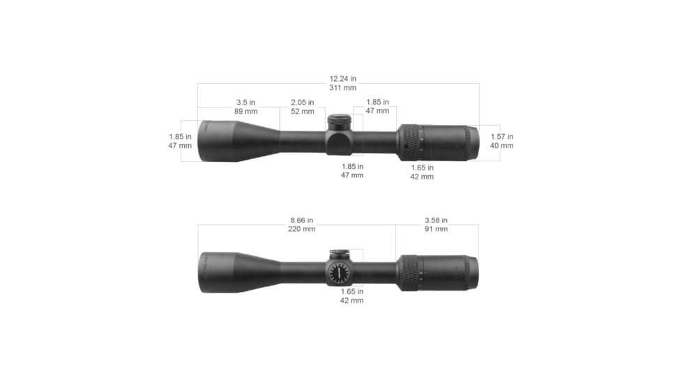 Vector Optics Matiz 3-9x40mm Rifle Scope, 25.4 mm, SFP, Duplex, Nitrogen Purged, Black, SCOM-27