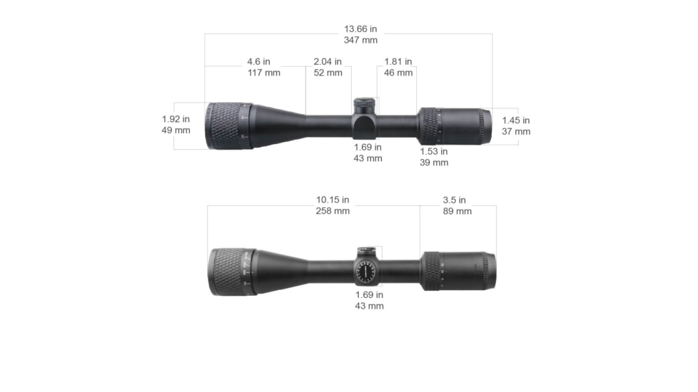 Vector Optics Matiz 4-12x40 Rifle Scope, 25.4 mm, SFP, VOW-10BDC, Nitrogen Purged, Black, SCOM-29